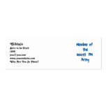 Member of the Secret PM Army Business Cards