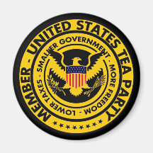 Member: United States Tea Party Fridge Magnet