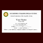 Members Only ACCADEMIA ITALIANA CUCINA  Busns card business cards
