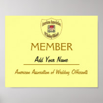 Membership Certificate AAWO posters