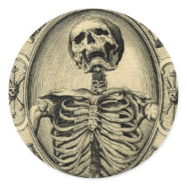 Memento Mori Round Stickers