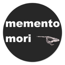 memento mori round stickers