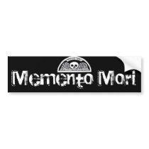 Memento Mori Winged Death Skull Bumpersticker