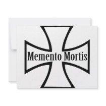 memento mortis cross icon invitations