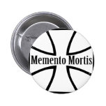 memento mortis cross icon pinback button