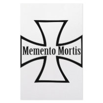 memento mortis cross icon stationery paper