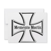 memento mortis double cross icon personalized invites
