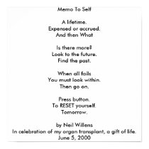 Memo to Self poster posters