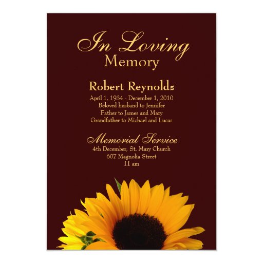 Memorial / Announcement | Zazzle