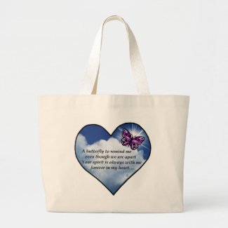 Memorial Butterfly Poem Jumbo Tote Bag