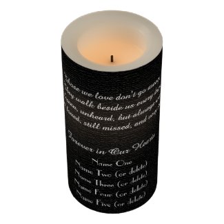 Memorial Candle Rustic Black Burlap Those We Love