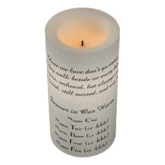 Memorial Candle Rustic Off White Those We Love LED