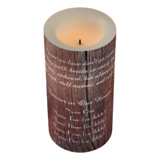 Memorial Candle Rustic Red Barn Those We Love LED