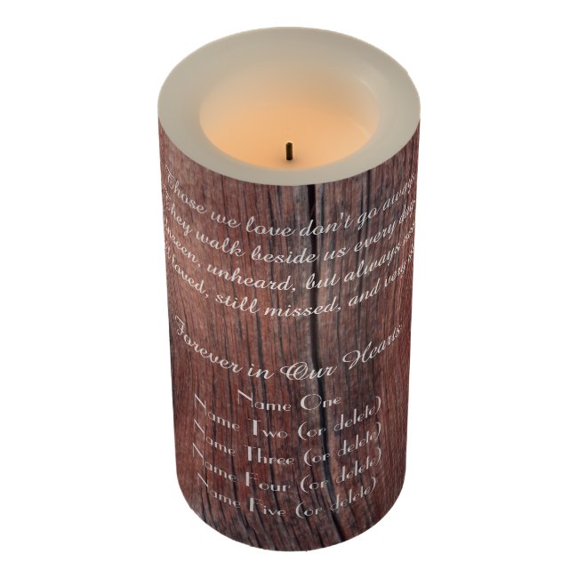 Memorial Candle Rustic Red Barn Those We Love LED