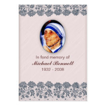 Memorial Card Floral Lace design pink Business Cards