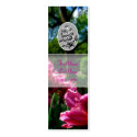 Memorial Card Floral Photo Pink tulip Bookmark business cards