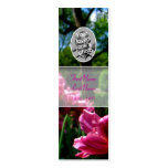 Memorial Card Floral Photo Pink tulip Bookmark Business Card
