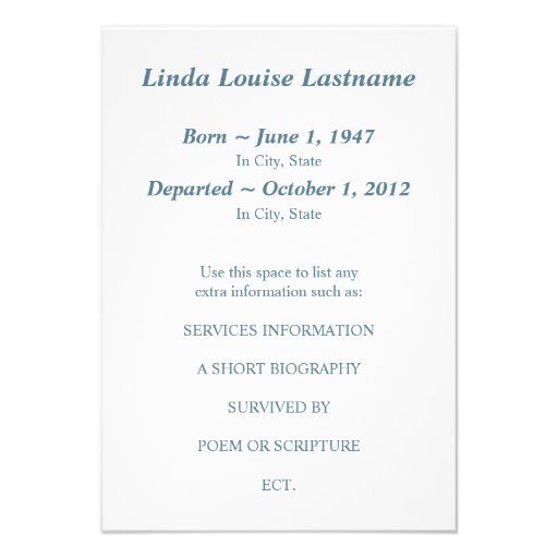 memorial cards : silhouscreen birds invites
