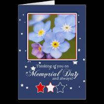 Memorial Day Card With Forget-Me-Not Flowers cards