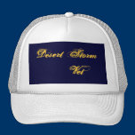 Memorial Day Desert Storm Vet Trucker's Hat hats