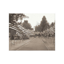 Memorial Day Flags in Sepia