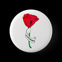 Memorial Day Poppy - Button