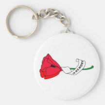 Memorial Day Poppy - Key Chain