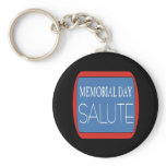 Memorial Day Salute Keychain