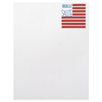 Memorial Day Salute Customized Letterhead