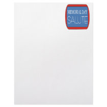 Memorial Day Salute Customized Letterhead