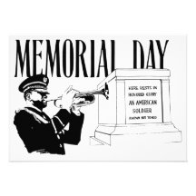 Memorial Day Tomb of the Unknown Personalized Invites