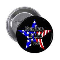memorial, day, tribute, freedom, not, free, memory, memories, war, army, navy, marines, air, force, soldier, soldiers, nation, national, death, honor, american, usa, patriotic, patriotism, patriot, Botão/pin com design gráfico personalizado