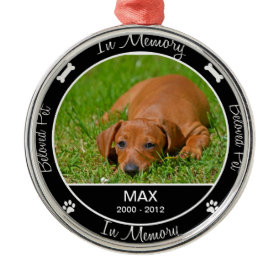 Memorial - Loss of Dog- Custom Photo/Name Ornament