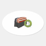 Memorial Oval Stickers