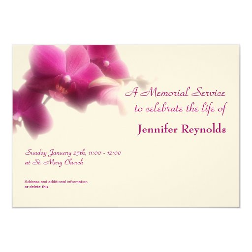 Memorial Service Announcement | Zazzle