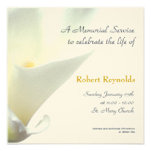 Memorial Service Announcement