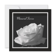 Memorial Service Beautiful Rose Invitation invitation