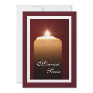 Memorial Service Candle Invitation Announcement invitation