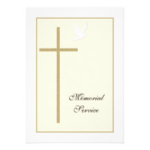 Memorial Service Christian Invitation Announcement