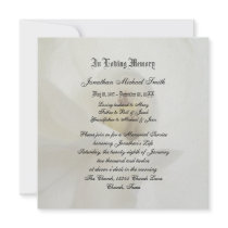 Memorial Service Invitation Announcement