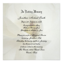 Memorial Service Invitation Announcement