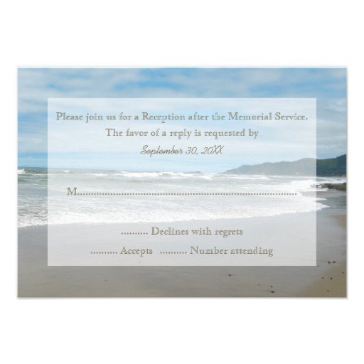 Memorial Service RSVP Invitation