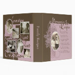 Memories and Recipes Pink & Brown Vinyl Binder