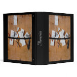 MEMORIES/ LETTER HOLDER IN WOOD black brown white binders