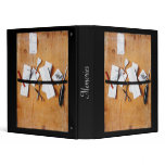 MEMORIES/ LETTER HOLDER IN WOOD black brown white binders