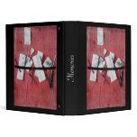MEMORIES/ LETTER HOLDER IN WOOD black red white binders