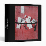 MEMORIES/ LETTER HOLDER IN WOOD black red white Binder
