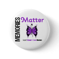 Memories Matter Alzheimer's Disease Pinback Button