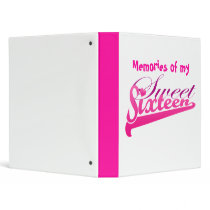 Memories of my Sweet Sixteen Vinyl Binder