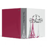 Memories of  Paris 3 Ring Binder